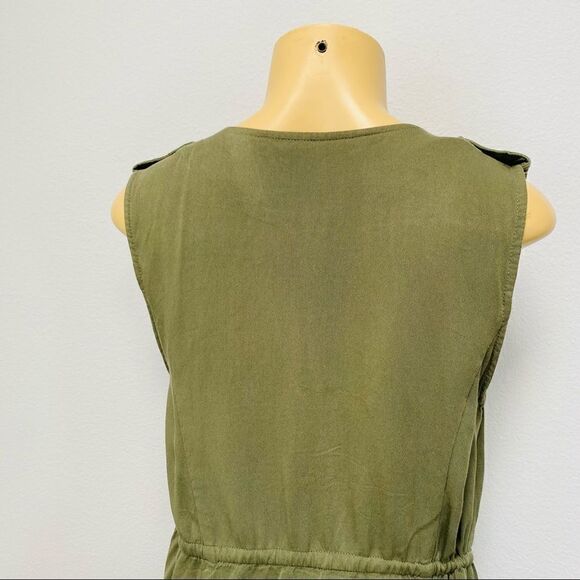 ModCloth Olive Haute Utility Cargo Drape Vest small - Picture 8 of 10